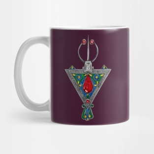 Watercolor Amazigh Fibula - Tazerzit Mug